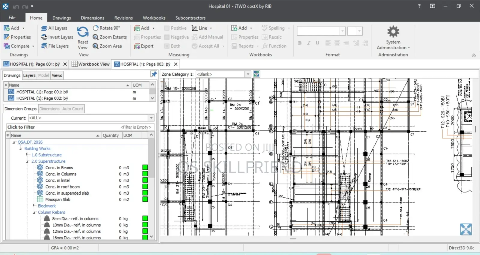 Planswift, Bluebeam, & Costx Takeoff Classes & Templates