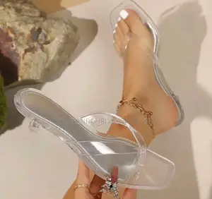 Clear Low Heel Sandles