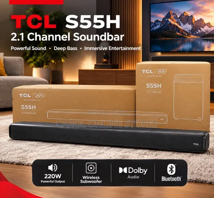 TCL S55H 2.1 Channels Wireless Sound Bar System