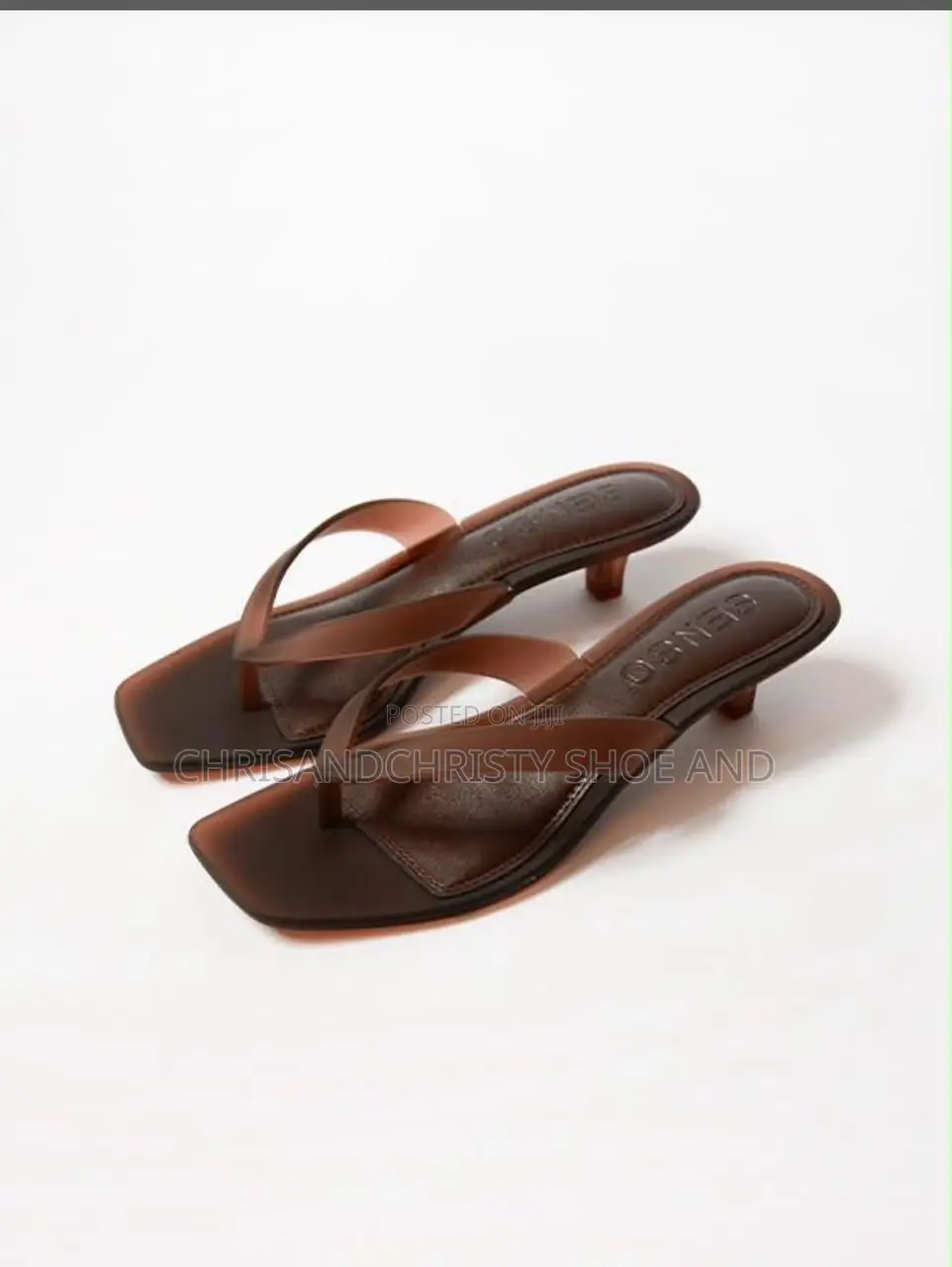 Clear Low Heel Sandles