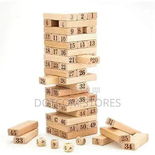 54 PCS Numbered Blocks Game for Girls Boys Kids & Adults