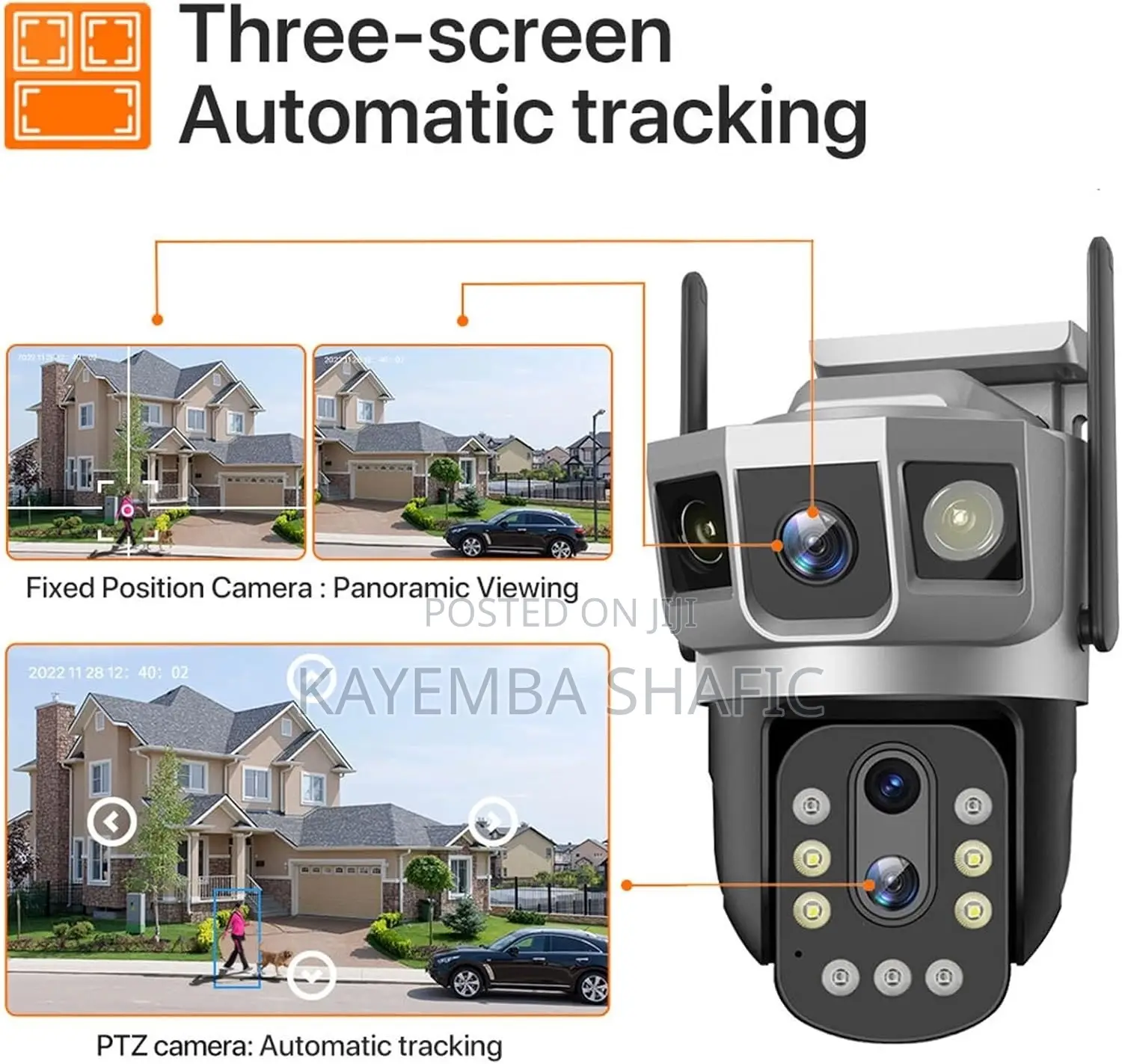 V380 Smart Net Dual-Lens Outdoor 4G SIM Card Security Camera