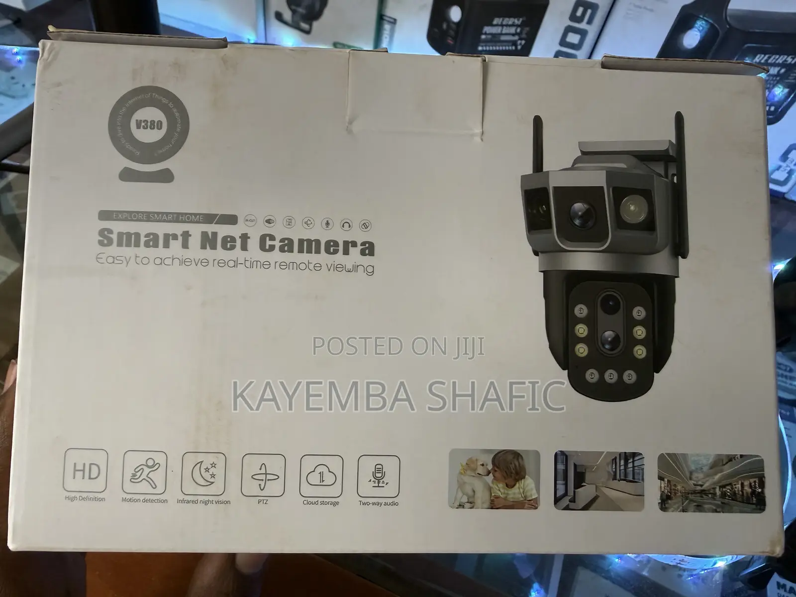 V380 Smart Net Dual-Lens Outdoor 4G SIM Card Security Camera