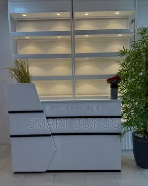 White Receptiondesk 140cm Executive Reception Counter White