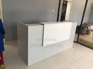 White Receptiondesk 1.6meters Modern Reception Counter White Gray
