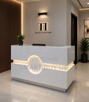 White Receptiondesk 1.4m Wooden Reception Counter Wooden White