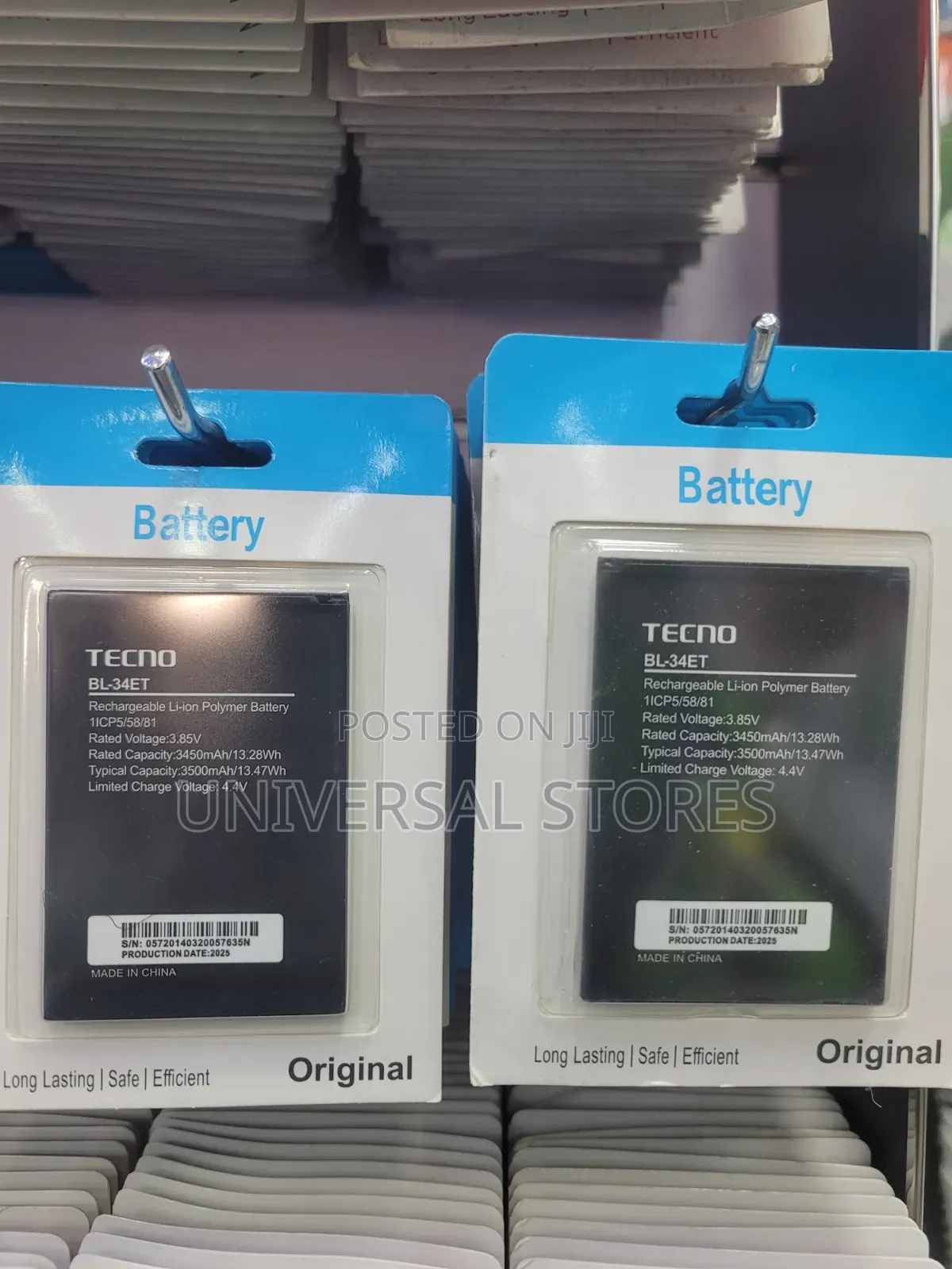Tecno BL-34ET Rechargeable Li-Ion Polymer Mobile Phone Battery