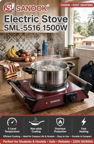 Sanook Electric Solid Hot Plate Stove