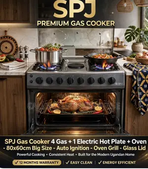 SPJ Cooker 80x60 4 Gas +1 Electric Hot Plate +Oven