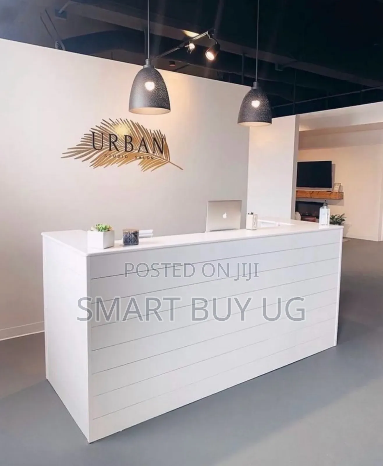 White Receptiondesk 1.6m With Drawers Reception Counter Small White