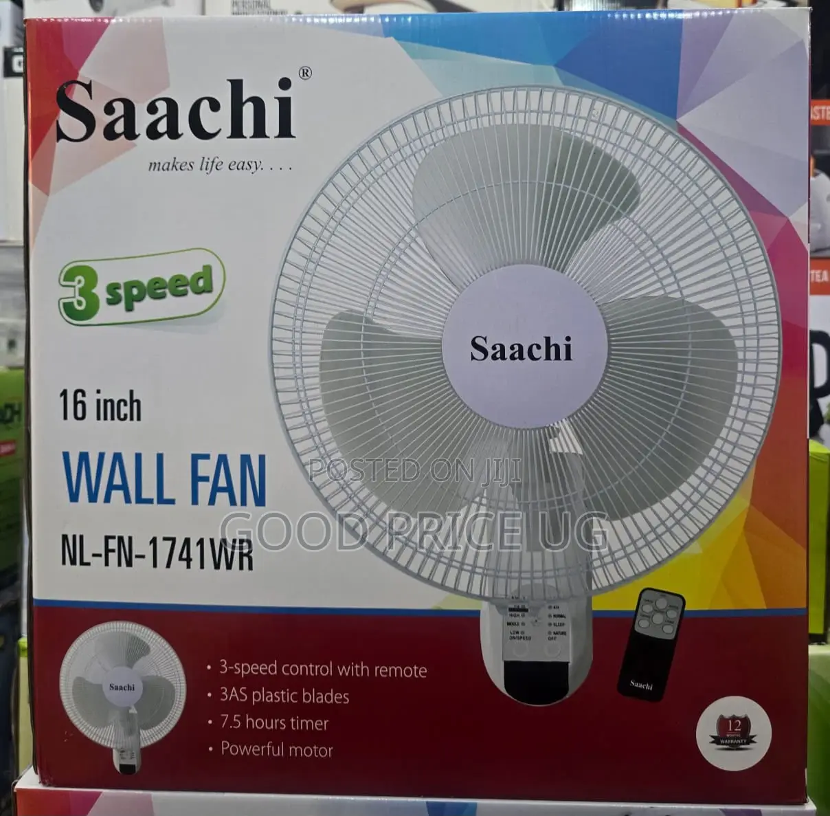 Saachi 16 Inch Wall Fan (NL-FN-1741WR).