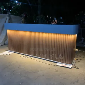 White Receptiondesk Modern Reception Counter Executive Brown