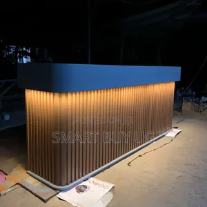 White Receptiondesk Modern Reception Counter Executive Brown