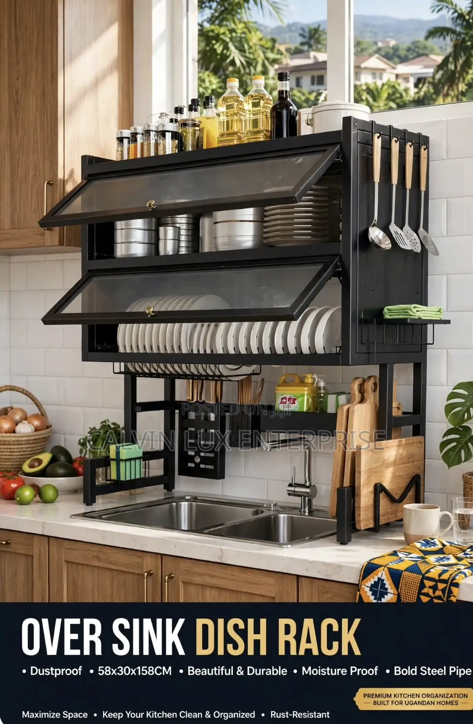 Over Sink Dish Rack Double