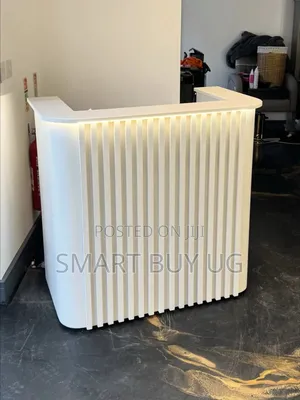 White Receptiondesk 4ft Executive Reception Counter Small White