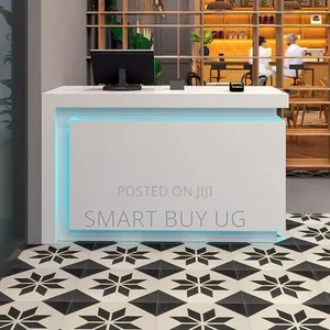 White Receptiondesk 140cm Executive Reception Counter Modern White