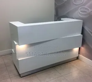 White Receptiondesk 4ft Wooden Reception Counter Small White