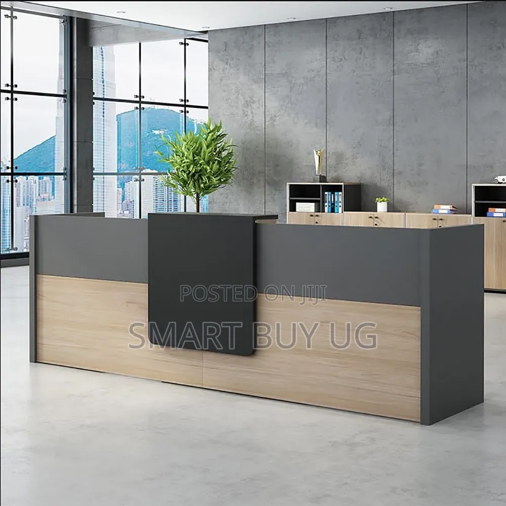 White Receptiondesk 2m Wooden Reception Counter Executive Walnut