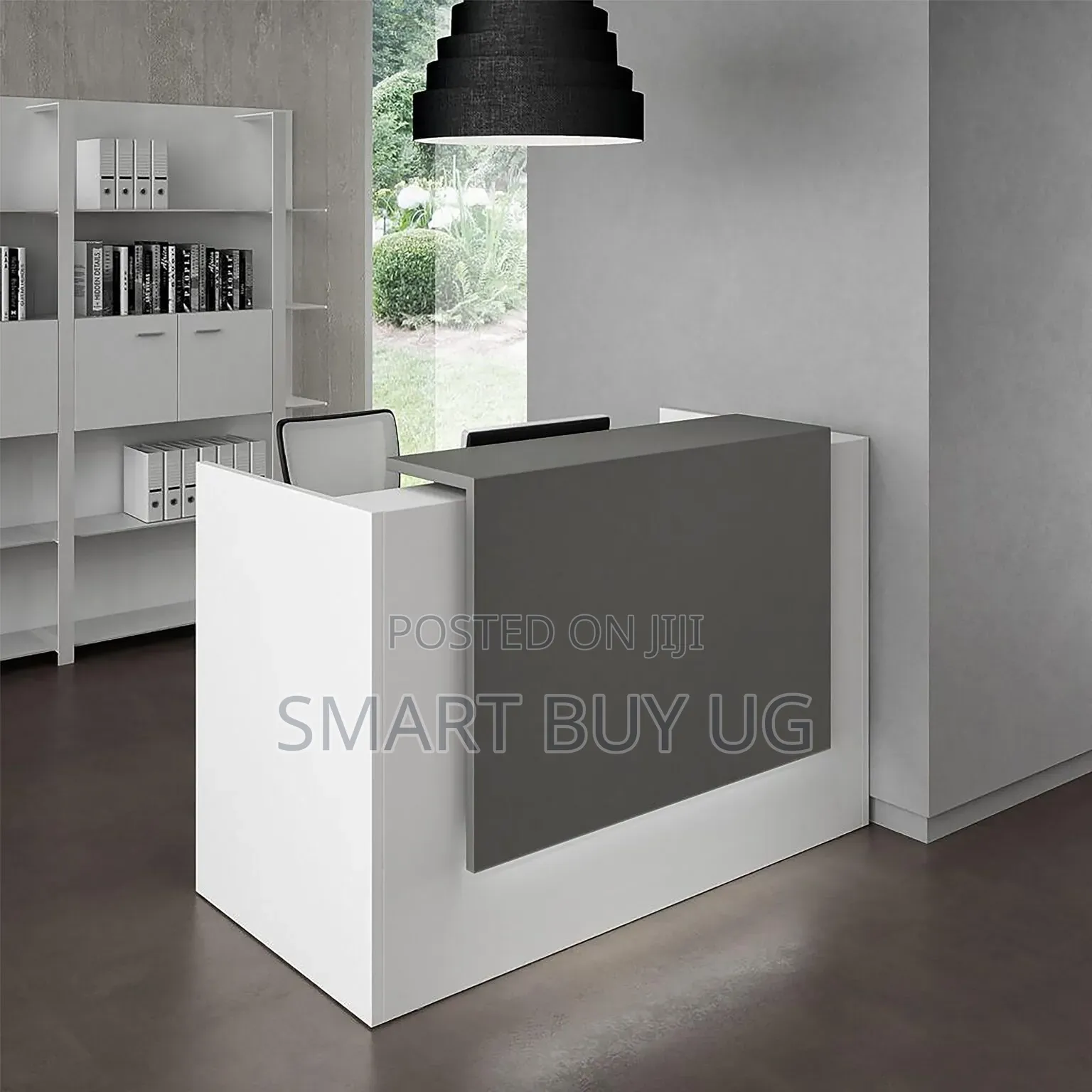 White Receptiondesk 5ft With Drawers Reception Counter Executive