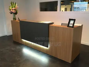 Front Desk | Receptiondesk | Reception Desk With Drawers Brown