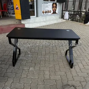 Black Color _Top Wooden_ Workshop Office Desk _Workstation Reading _