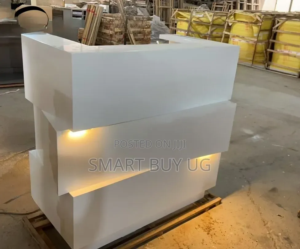 White Receptiondesk 4ft With Drawers Reception Counter With Drawers