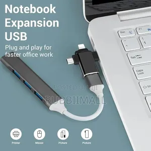 3-in-1 USB OTG (On-the-Go) Adapter Hub