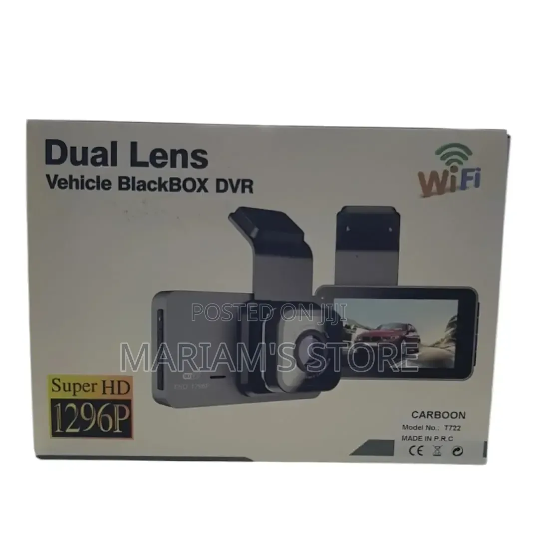 Dual Lens Vehicle Blackbox DVR Dash Camera With Super HD 1296p