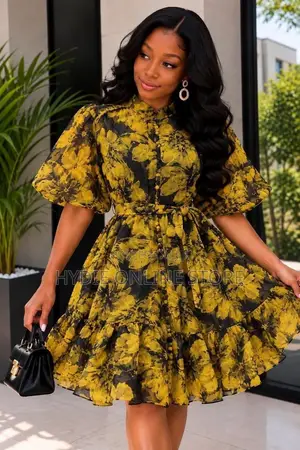 Classic Multi Short Round Dress
