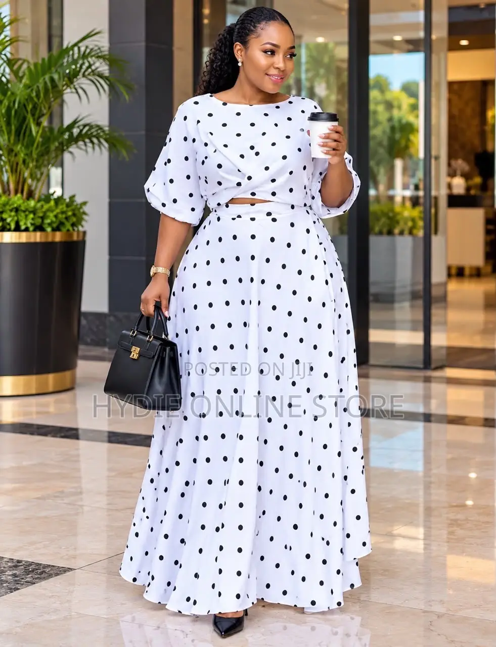 Elegant Polka Dot Shirt Two-Piece Set – Stylish, Trendy & Chic