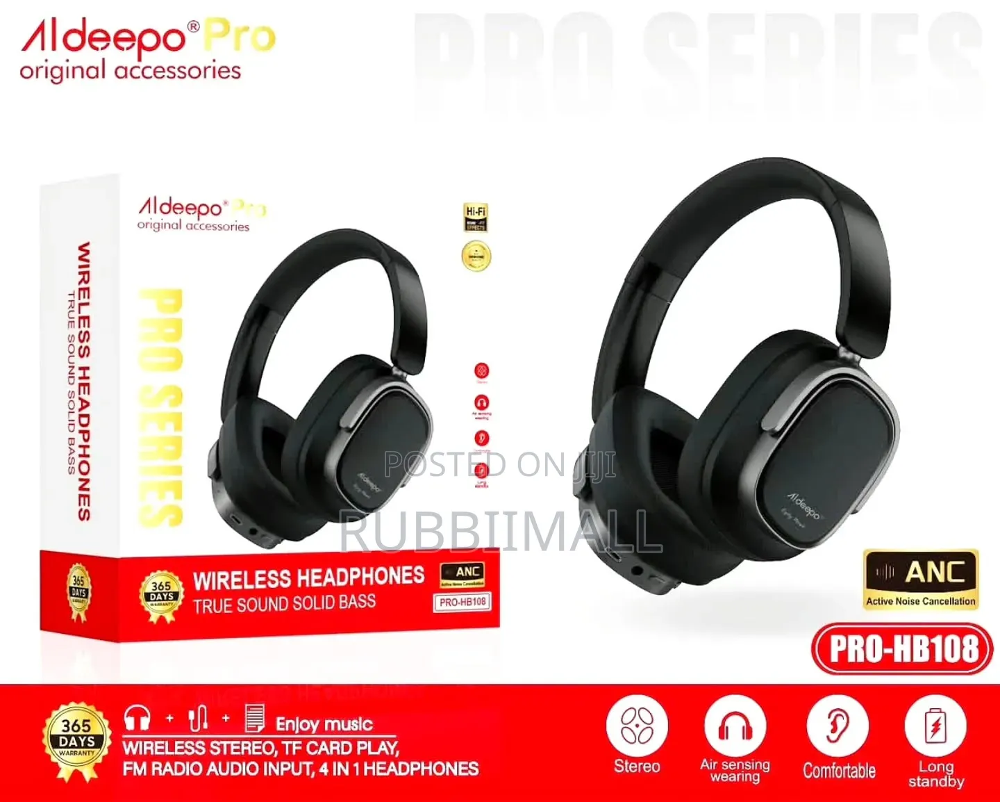 Wireless Over-Ear Headphones ~ Aldeepo PRO-HB108