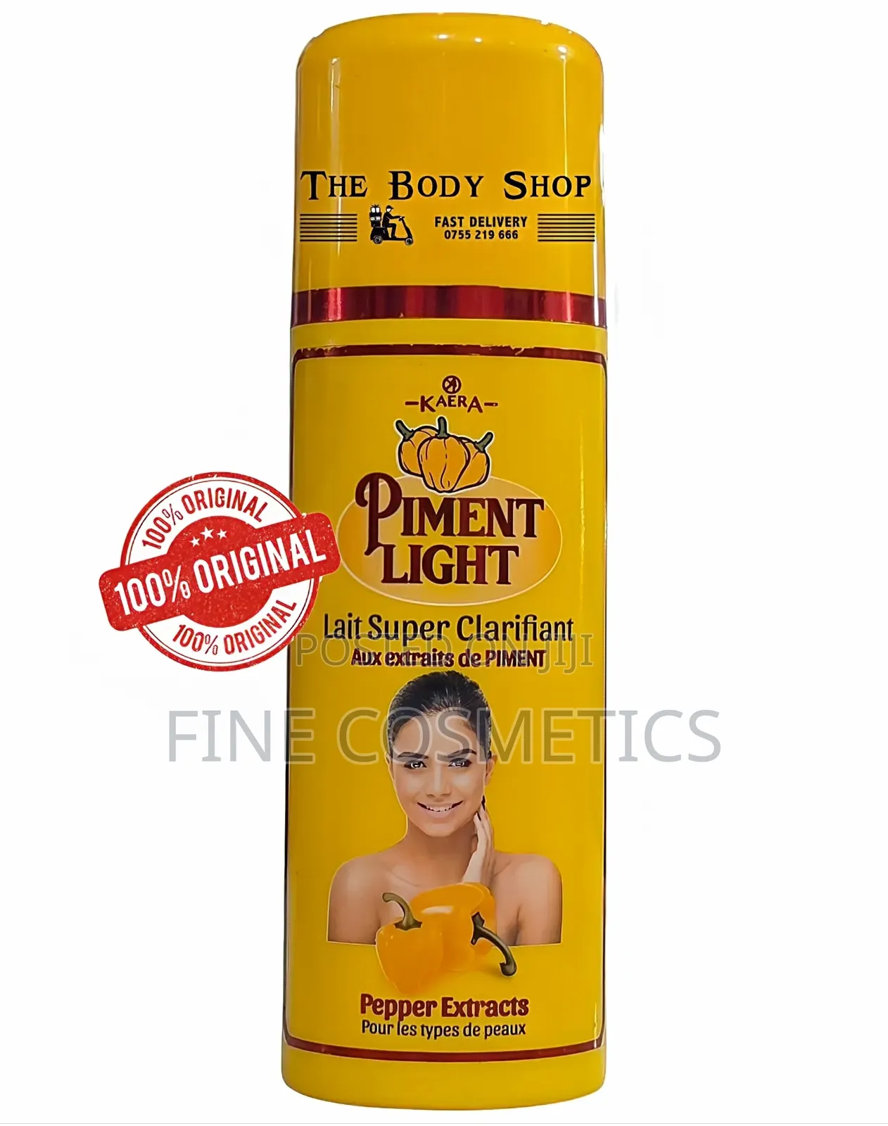 Piment Light Lait Super Lightening Chili Milk French Lotion by Kaera.