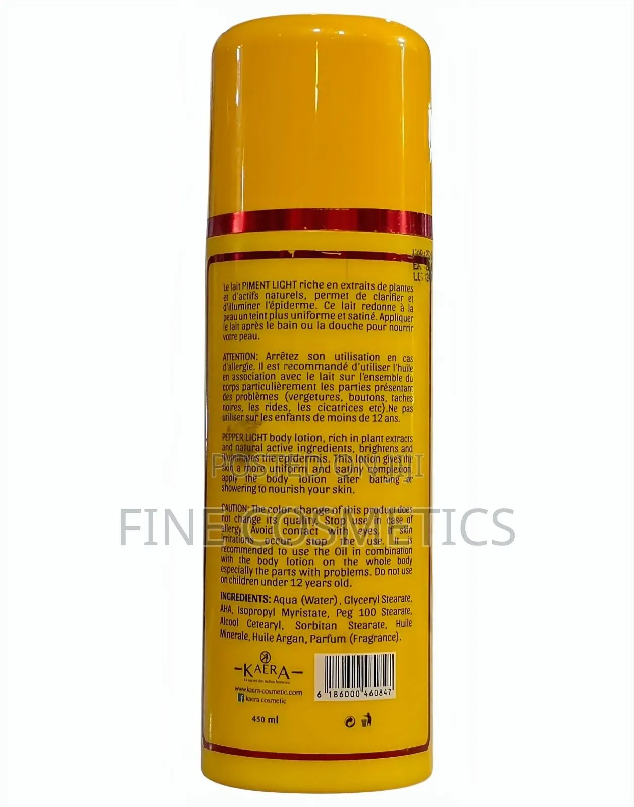 Piment Light Lait Super Lightening Chili Milk French Lotion by Kaera.