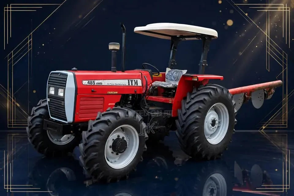 MF 485 Tractor + 4 Disk Plough