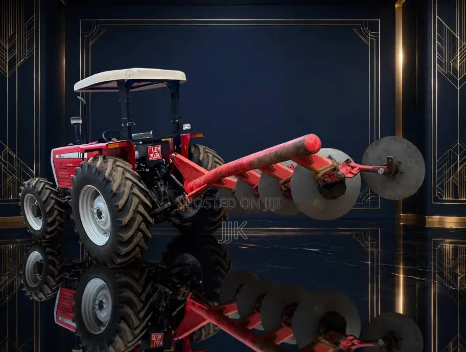 MF 485 Tractor + 4 Disk Plough