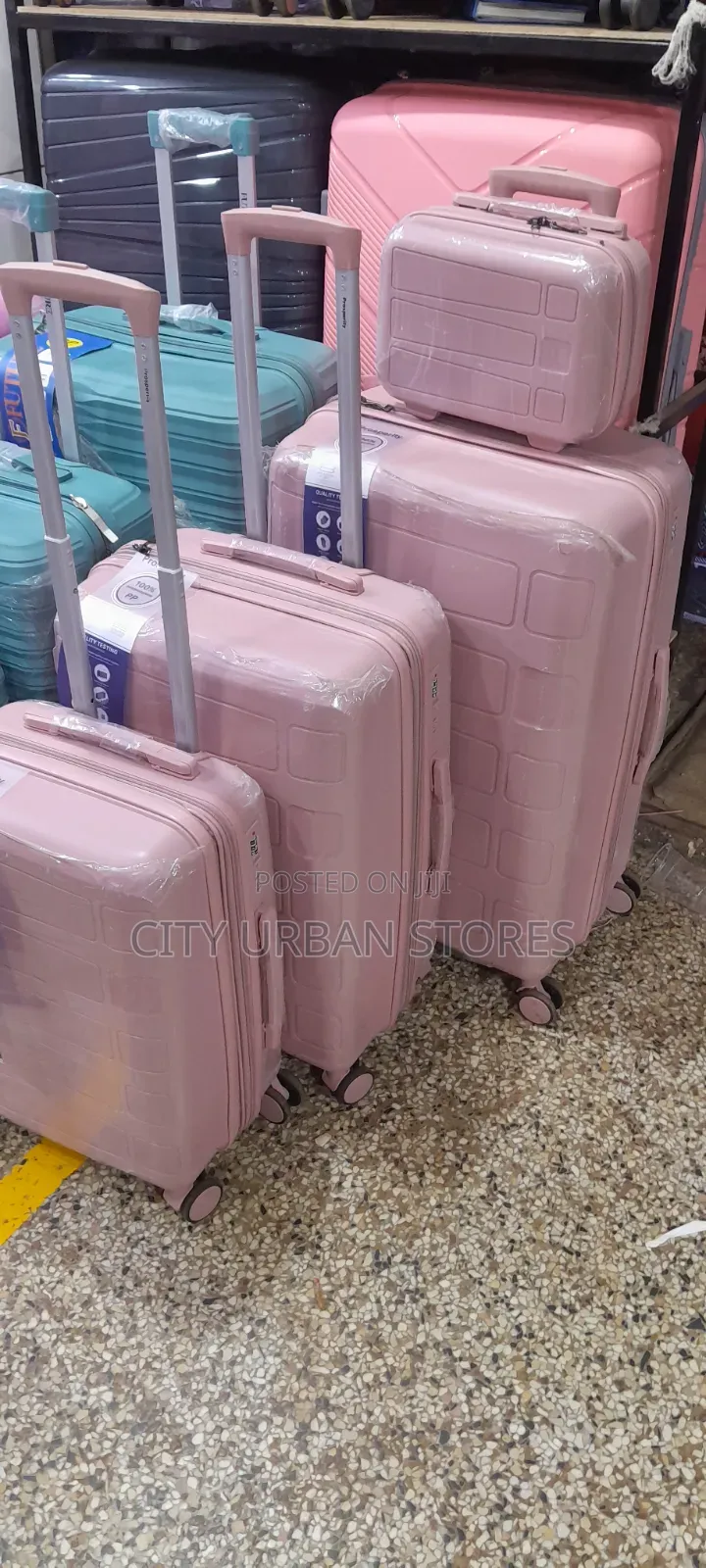 4pcs Pink Set Suitcases