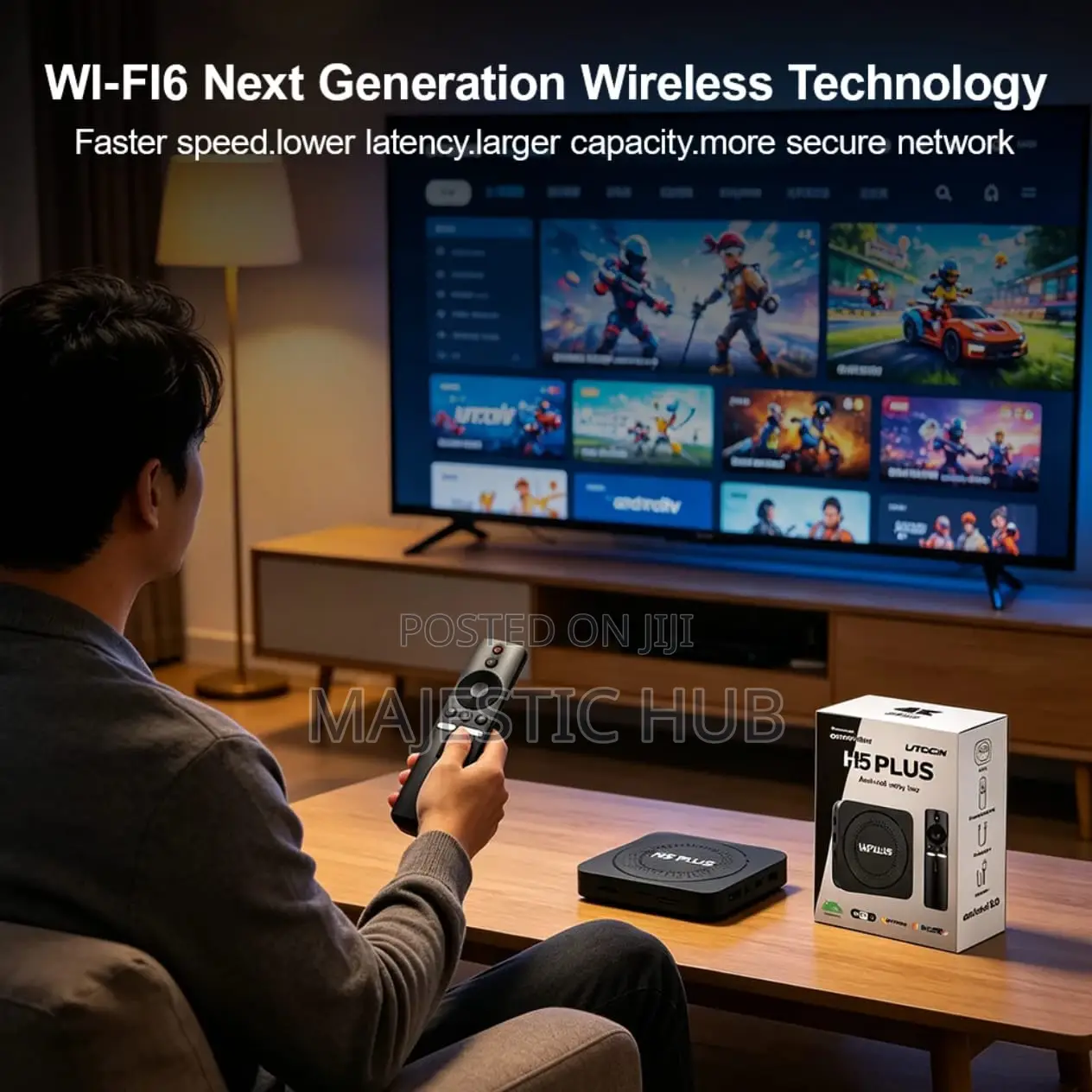 UTOCIN H5 PLUS Android TV Box – Android 15, 4K HDR, WiFi 6