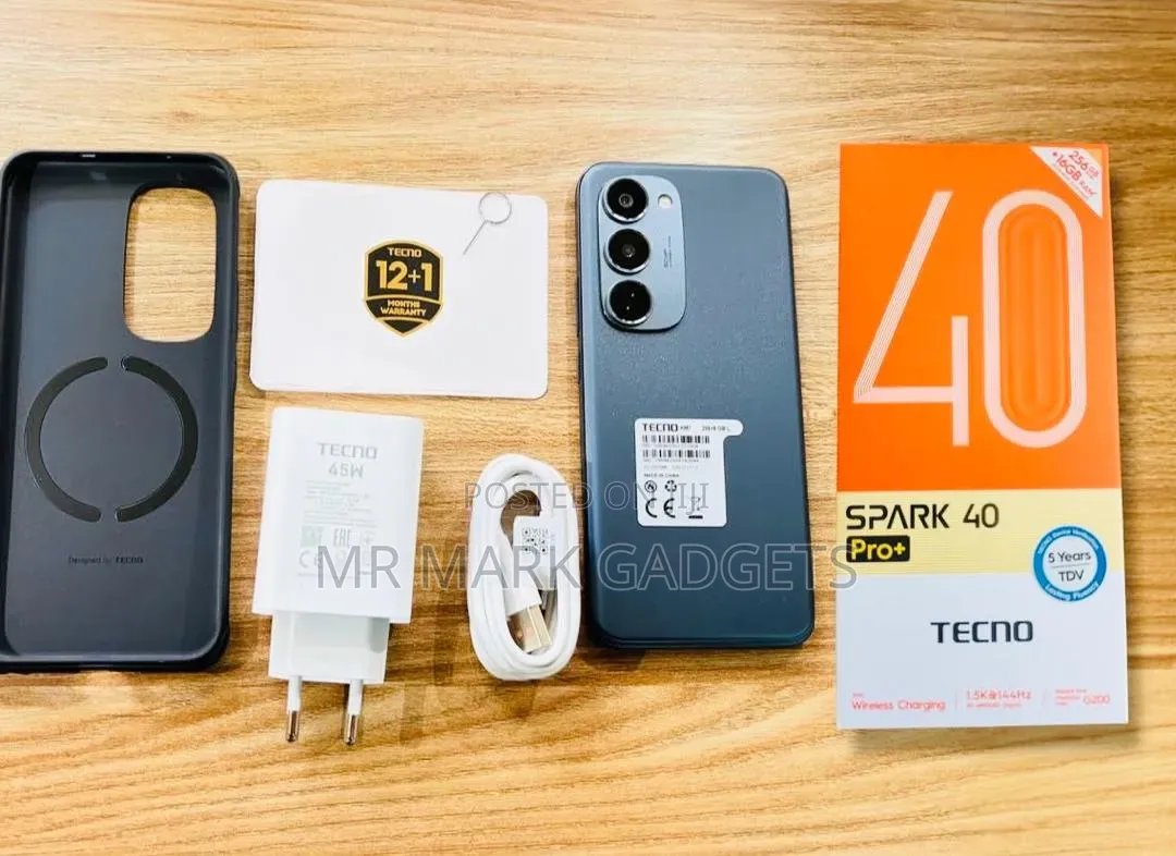 New Tecno Spark 40 Pro+ 256 GB Black
