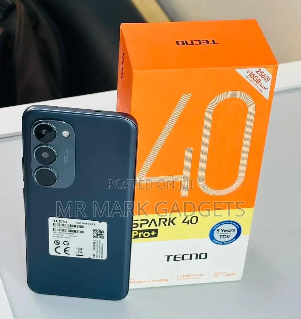 New Tecno Spark 40 Pro+ 256 GB Black