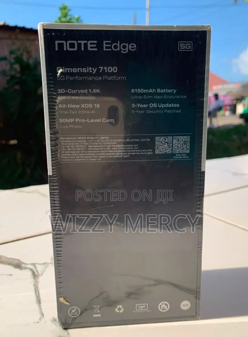 New Infinix Note Edge 256 GB Blue