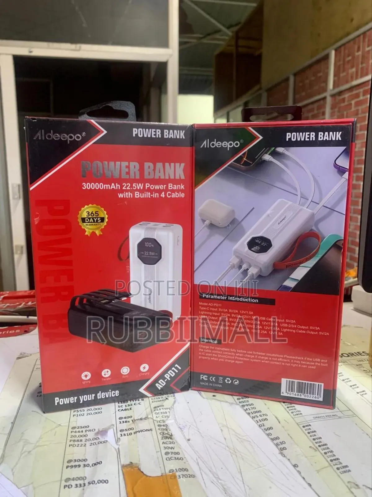 Power Bank 30000mAh 22.5W ~ Aldeepo AD-PD11