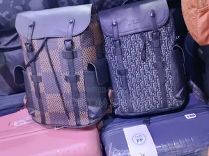 Patterned Leather Backpack.