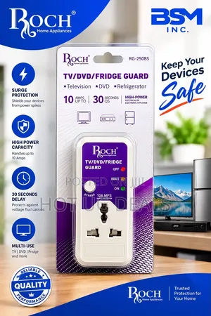 Roch TV/DVD/Fridge Guard (RG-250BS) – 10A Surge Protector