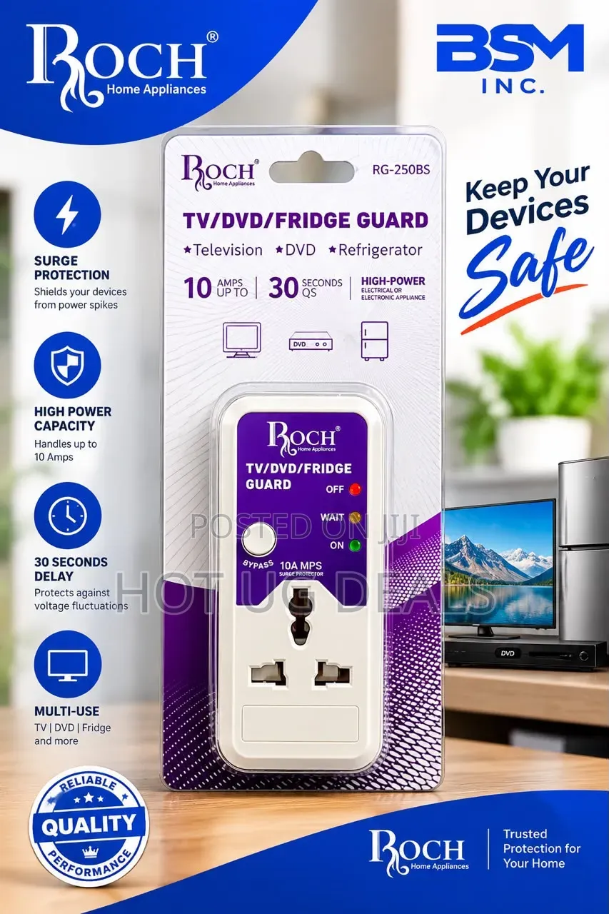 Roch TV/DVD/Fridge Guard (RG-250BS) – 10A Surge Protector