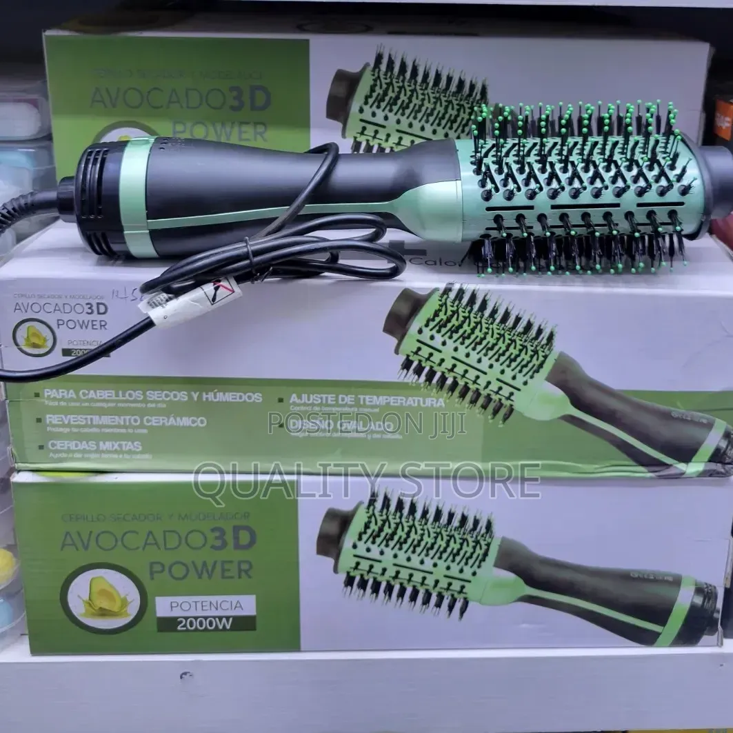 Electric Adjustable Avocado 3d Hair Brush 2 in 1