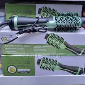 Electric Adjustable Avocado 3d Hair Brush 2 in 1