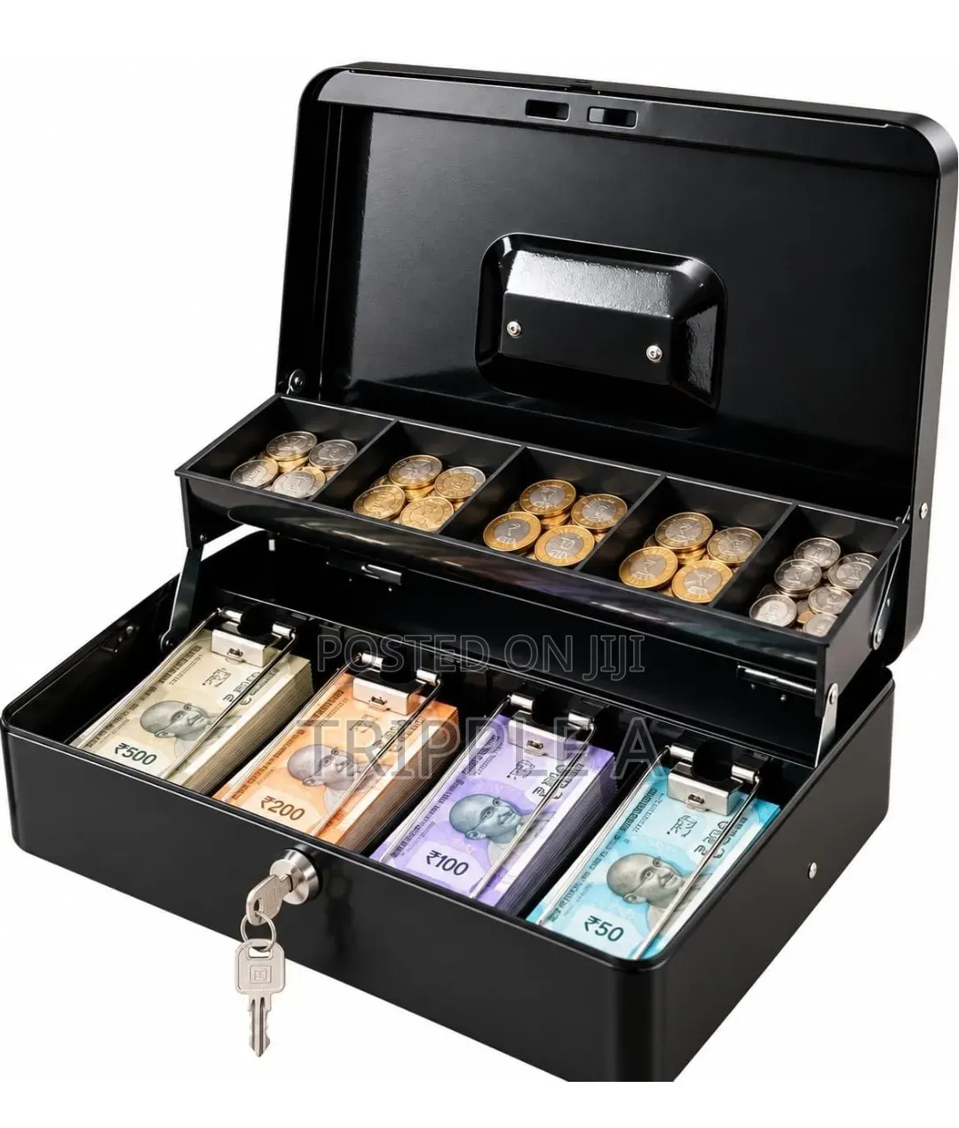 Metal Cash Box With Key Lock