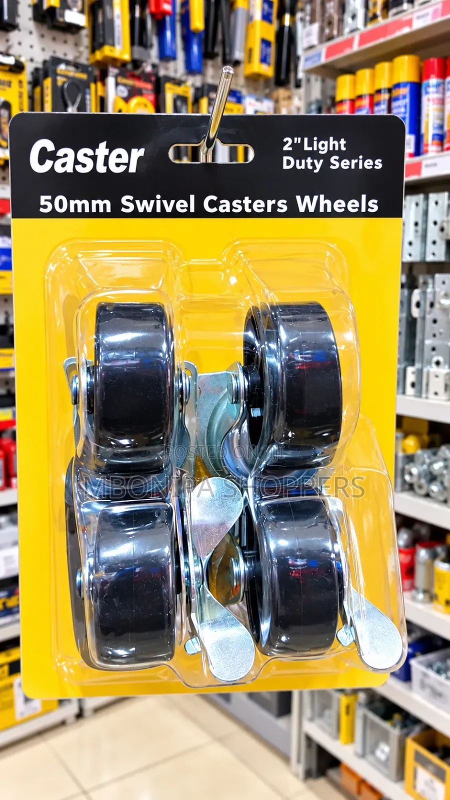 50mm 2-Inch Swivel Caster Wheels – 4-Piece Light Duty Set