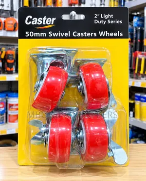 50mm Swivel Caster Wheels – 2" Light Duty Series (4-Pack)