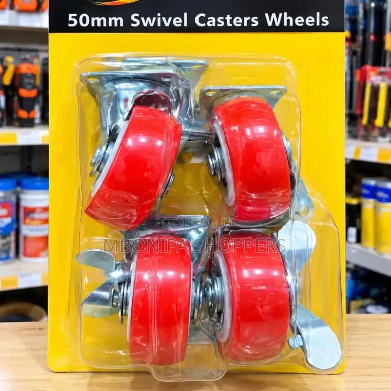 50mm Swivel Caster Wheels – 2" Light Duty Series (4-Pack)